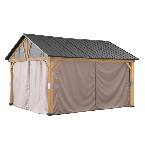 Sunjoy SummerCove Elmgrove 12 ft. x 14 ft. Solar Powered Hardtop Gazebo